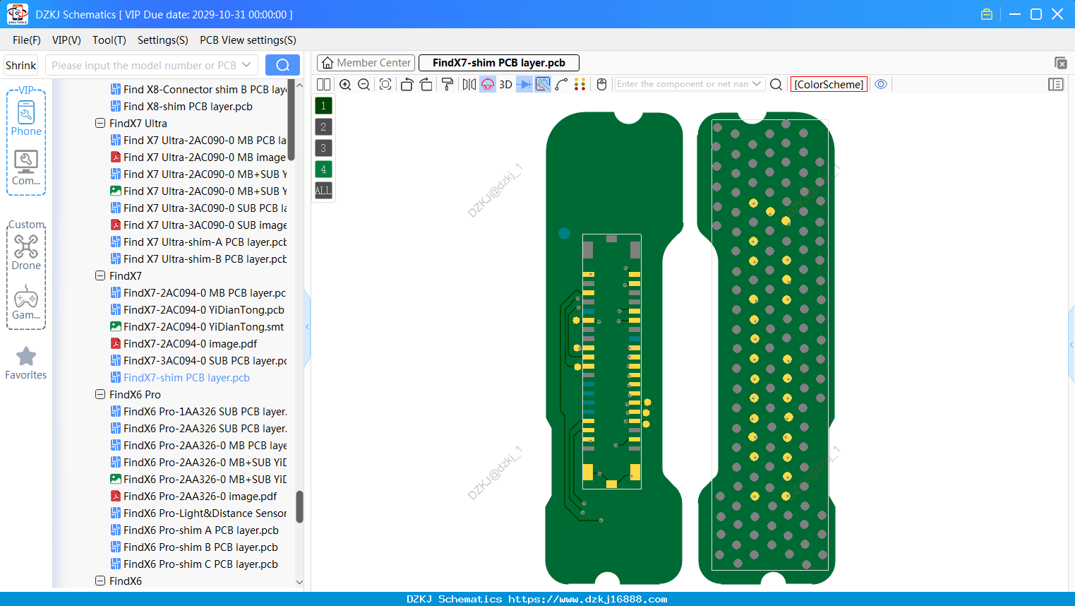 OPPO FindX7-shim PCB Layer